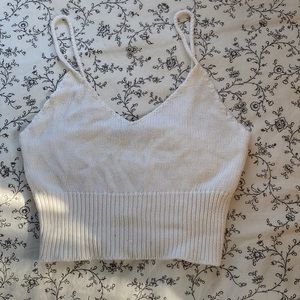 Cream Knit Tank Top
